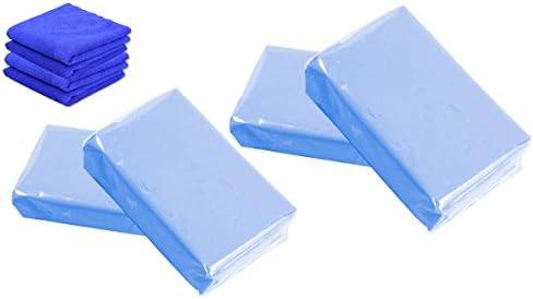 Dyshuai 4 Packs Car Clay Bar 100g Auto Detailing Magic Claybar Cleaner with 4 Clean Towels