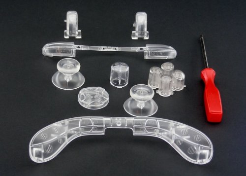 Llamma Xbox 360 Controller Custom Mod Kit - CLEAR - Thumbsticks, Dpad, RB LB, ABXY, Trim, Triggers, Guide Llamma Xbox 360 Controller Custom Mod Kit - CLEAR - Thumbsticks, Dpad, RB LB, ABXY, Trim, Triggers, Guide
