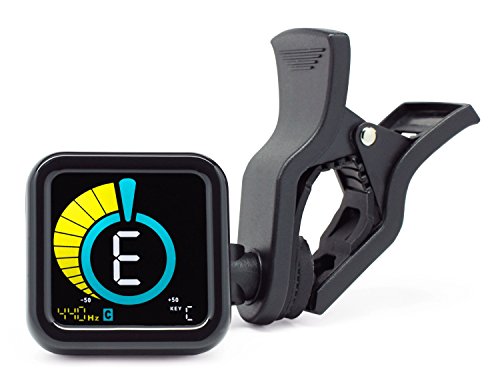 KLIQ UberTuner - Clip-On Tuner for All Instruments - with Guitar, Bass, Violin, Ukulele & Chromatic Tuning Modes