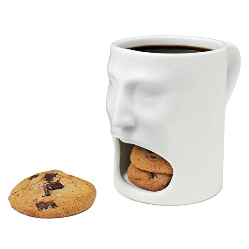 Face Mug - Ceramic Cookies Cup Dunk Mug with Biscuit holder Home & Kitchen, Kitchen & Dining, Dining & Entertaining, Cups, Mugs & Saucers, Coffee Cups & Mugs