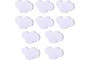Drawer Handle, 10pcs Kids Drawer Handles Childrens Cartoon Plastic Furniture Knobs Cloud Shape White with Screws for Bedroom 