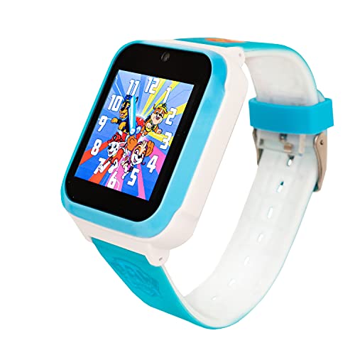 Orologio smart per bambini Paw Patrol con camera integrata e filtri a tema per modificare le foto, calcolatrice, giochi, Registratore e funzione di conteggio dei passi - Display di alta qualità (blu)