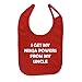 Mashed Clothing Unisex-Baby I Get My Ninja Powers From My Uncle Cotton Baby Bib