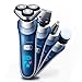 HATTEKER Electric Shaver Razor Men Rotary Shaver For Men Cordless Wet Dry Beard Trimmer Nose Hair Trimmer Face Cleaning Brush Rechargeable 4 In 1