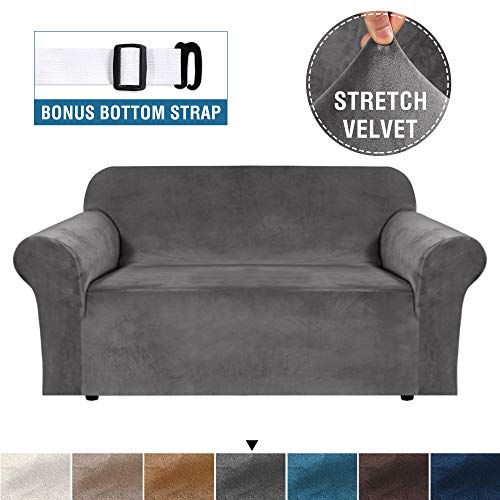Real Velvet Couch Cover for Sofa High Stretch 1 Piece Furniture Sofa