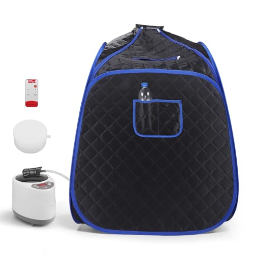 Portable Steam Sauna Home Spa Cabin with 2.6L Steam Generator, Remote Control and Timer for Detoxification, Pain Relief and Relaxation