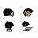 Leegoal Roman Knight Helmet Visor Cosplay Knit Beanie Hat Cap Wind Mask