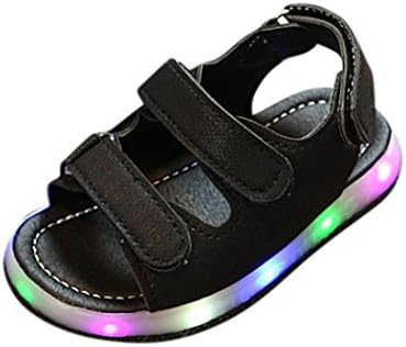 Baby Summer Shoes, ABsolutely Baby Children LED Luminous Shoes Toddler Kids Sport Summer Boys Girls Baby Sandals (Age:1.5-2T/UK:5.5, Black)