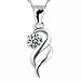 Merdia 925 Sterling Silver Necklace with Beautiful Cubic Zirconia Angel Wing Pendant 18