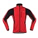 ARSUXEO Winter Warm UP Thermal Softshell Cycling Jacket Windproof Waterproof Bicycle Mountain Bike Clothes 15-K Red Size X-Large