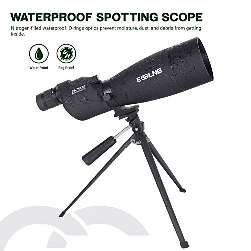 ESSLNB Spotting Scope with Tripod Cell Phone Adapter 2575 X 70 BAK4