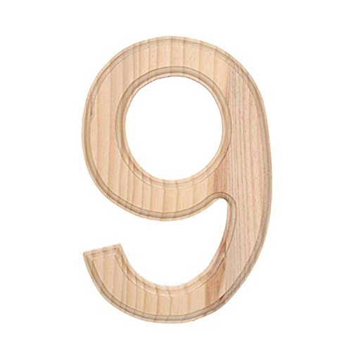BestPysanky 6" Blank Unfinished Wooden Number 9 (Nine)