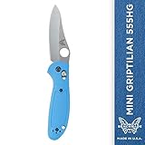 Benchmade Knife 555HG-BLU Mini Griptilian Sheepsfoot Blade Blue Handle