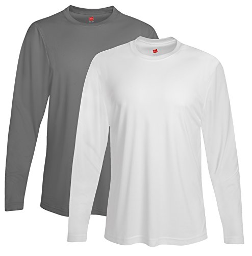 Hanes mens Cool DRI Performance Long-Sleeve T-Shirt(482L)-Graphite