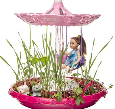 Kids Garden Set for Boys and Girls 3 - 10 Years Old - Best Fairy Gardening Gift - Grow Magic Flowers and Plants Indoor - Montessori Toy for Toddlers (Pink)