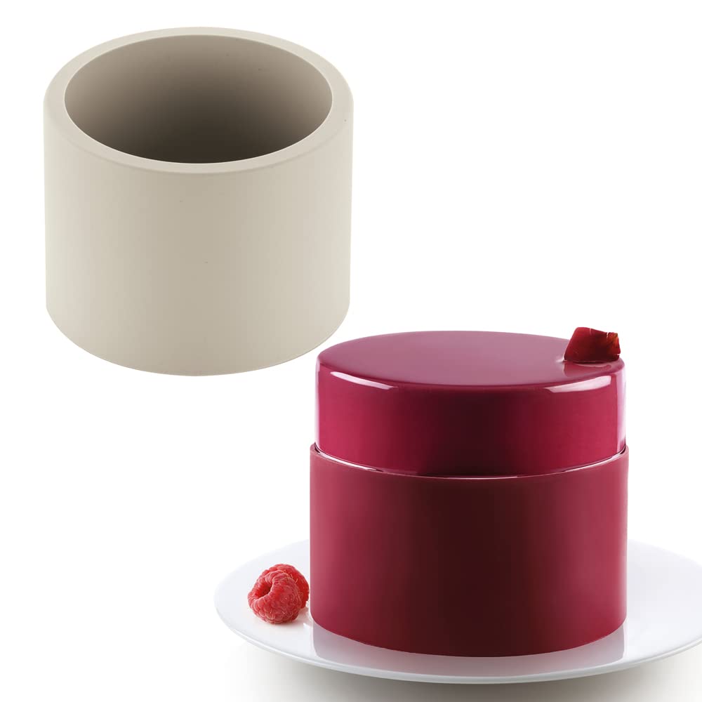 silikomart | Silicone Cake Mould Modern Tower, Non-Stick, Pack of 1 Cake Mould, 3D Design, Ø 120 h 100 mm, Volume 1100 ml, Made in Italy