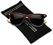 Polarized Bamboo Wood Sunglasses with Classic Semi Rimless Frame