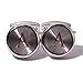 HJ Men's 2PCS Fashion Dazzle Tuxedo Shirts Platinum Plated Cufflinks Initial Letter 2 Color A-Z (silver A)