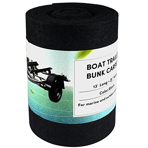 VEITHI Boat Trailer Bunk Carpet Black Bunk Carpet for Boat Trailers