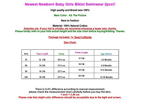 Toddler Kids Baby Girl Swimwear Cute Dinosaur Print Tassel Top Bikini Set Summer Swimsuit Beachwear with Headband (Watermelon-Red, 12-18 Months) - Thumbnail 2