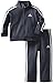 adidas Toddler Boys' Iconic Tricot Jacket and Pant Set, Grey, 4T