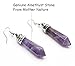 Christmas Gift! 1 Pair Of Natural Amethyst Dangle Earrings, Healing Point Chakra Earrings