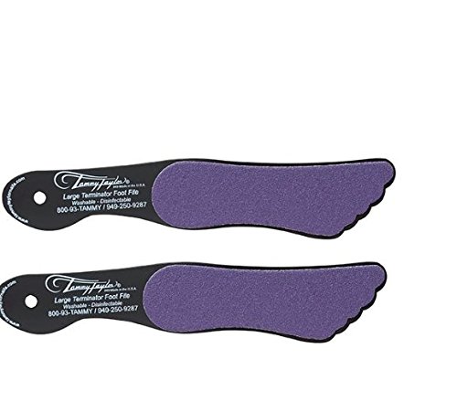 Tammy Taylor Terminator Foot File Large 100grit - (Pack of 2) + Buy 3 Packs get FREE 4 Fanta Sea Disposable Head Bands