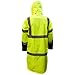 RK Class 3 Rainwear Reflective Hi-Viz Black Bottom Long Rain Coat RC-CLA3-LM22 (2XL, Lime)