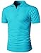 H2H Mens Casual Regular Fit Basic Short Sleeve Button Down Pique Polo Shirts