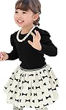 Urparcel Girls Long Sleeve Top Shirt Bow-knot Skirt Kerchief Sets Outfits 1-5y