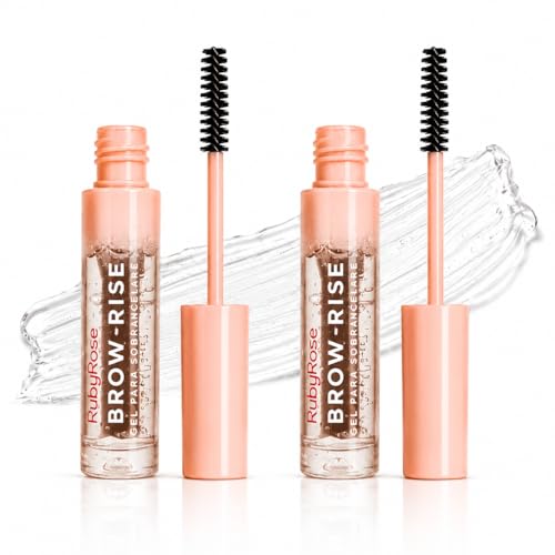 KIT 2 UN Gel para Sobrancelhas Brow Rise Ruby Rose – Fixação e Definição Perfeitas, Longa Duração, 8,3g Brow laminations gel incolor sobrancelhas