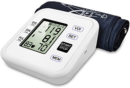 Upper Arm Blood Pressure Monitor Digital Voice Smart BP Meter with Large Display FDA Approved Included Storage Bag by WEILIGU