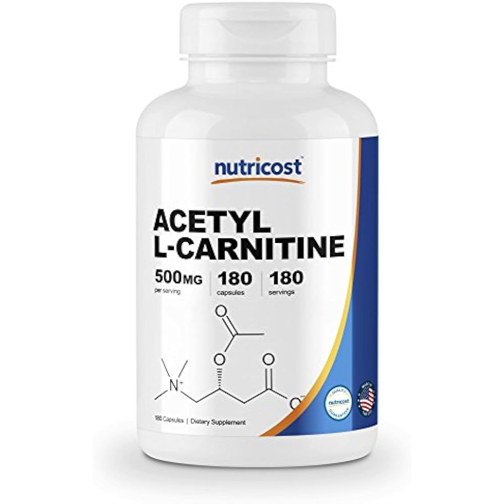 Nutricost Acetyl LCarnitine NAC Supplement 500mg Gluten Free NonGMO