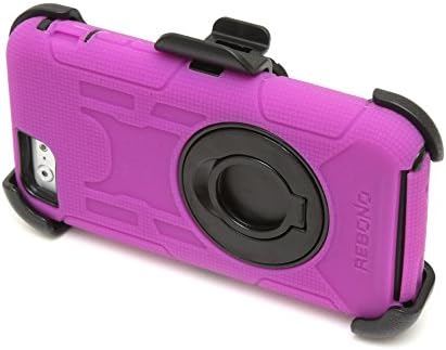 iPhone 6 Case, Rebono Rugged Shockproof Defender Case With Rotating Belt Clip &amp; Kickstand For iPhone 6 (Purple)