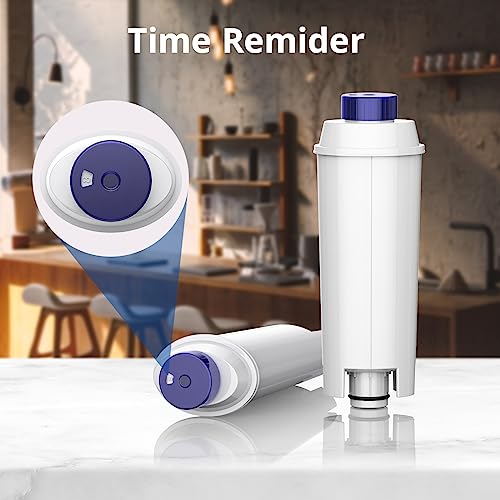 iRhodesy Water Filter Compatible with Delonghi DLSC002, Descaling Water Filter Compatible with DeLonghi Magnifica s Dinamica, ECAM, ETAM, ESAM, BCO, EC Series (Pack of 4)