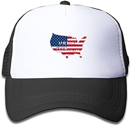 CAPS LKKL America F CK YEAH2 Children Girl Adjustable Mesh Fitted Cap Breathable Mesh Hats