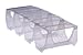 Premium Fridge Wine Rack by Clever Chef | Custom Wine Storage | Snap & Stack Design Perfect To Fit Any Space | Sturdy & Lightweight Clear Plastic | Pack of 4 Wine Racks (Holds 4 Bottles)