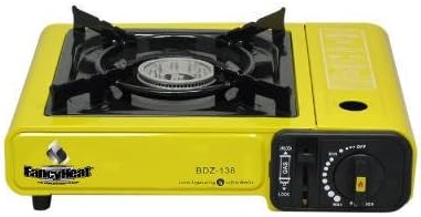 Stock PKG FHCF200 Portable Butane Stove, 10,000 BTU, Piezoelectric Ignition, Black