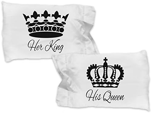 His Queen Her King Pillow Case Set (2 Standard Size)