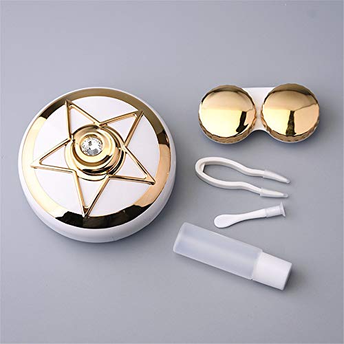 ZHU YU CHUN Cute Contact Lens Case Travel Portable Contact Lens Box Container Holder with Mirror (Pack of 3)