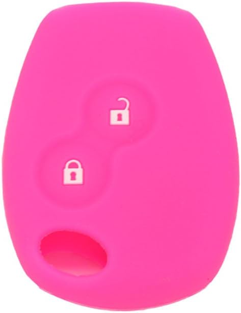 BROVACS Silicone Cover Protector Case Holder Skin Jacket Compatible with RENAULT DACIA 2 Button Remote Key Fob CV4350 Rose