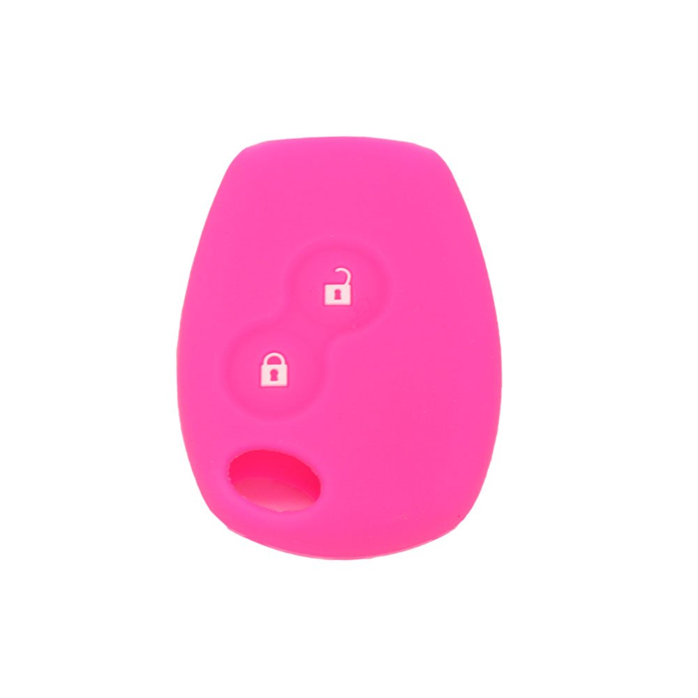 BROVACS Silicone Cover Protector Case Holder Skin Jacket Compatible with RENAULT DACIA 2 Button Remote Key Fob CV4350 Rose