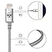 iPhone Charger Lightning Cable 3.3ft/ 1M by Wanshine Nylon Braided- [Apple MFi Certified] for iPhone 8/ X/ 7/ 7 Plus 6/ 6s Plus/ 5s/ 5c/ 5, iPad Pro, Air 2 and More with iPhone 8/ 7 Case Gift(Silver)