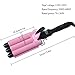 3 Barrel Curling Iron 1 Inch Waver Iron Wand Fast Heating with LCD Temperature Display 176°F to 410°F - for All Types of Hair Pink (Pink 1)