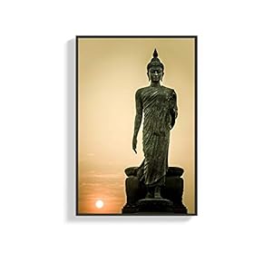 Framed Canvas Wall Art for Living Room, Bedroom Buddha Canvas Prints for Home Decoration Ready to Hanging - 16x24 inches