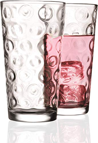 image for Circleware 40180 Circle Set of 4-15.7 oz Heavy Base Highball Drinking 