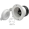 Conntek-NEMA-5-15P-15-Amp-125V-Charger-Inlet-with-White-Cover