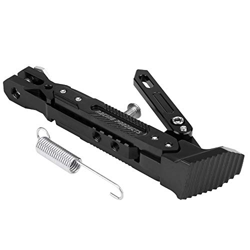 EBTOOLS Motorcycle Kickstand Foot,Carbon Fibre Universal Adjustable Foot Side Support Stand Replacement for NMAX 155 2015-2016 N-MAX 125(black)