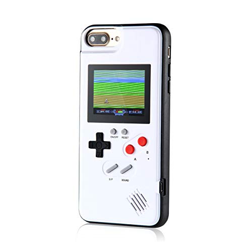 KOBWA Gameboy Case for iPhone,Retro 3D Gameboy Design Style Silicone Cover Case with 36 Small Games,Color Screen,Video Game Cover Case for iPhone X/MAX,iPhone8/8 Plus,iPhone 7/7 Plus,iPhone 6/6Plus