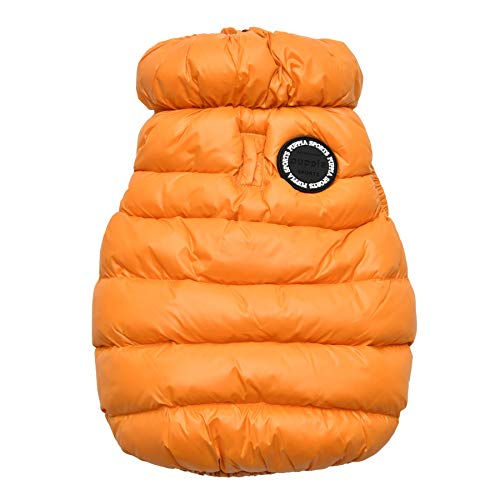 Puppia Winter Ultralight Dog Coat A Waterproof Warmth for Cold Weather Zipper Closure for Small and Medium Dogs, Mustard, Large